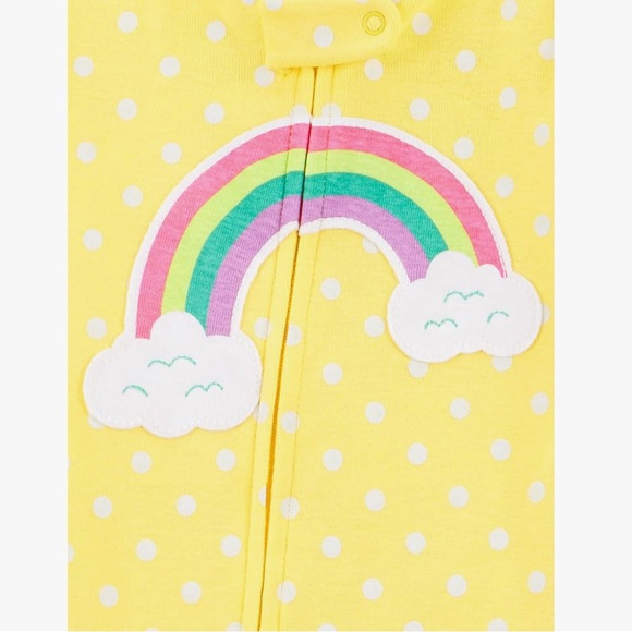 Simple Joys by Carter's Toddlers Snug-Fit Footed Cotton Pajamas, 3pk - Yellow - Picture 3 of 16